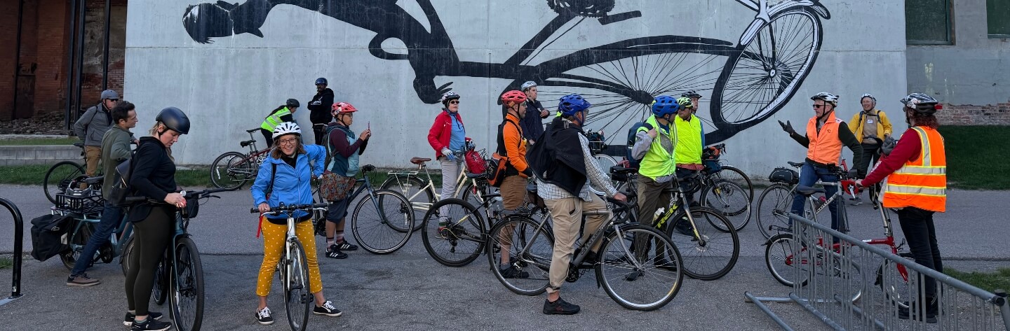 LMB's strategy advocates and educuates for safer, more accessible cycling opportunities like this one in the Dequindre Cut in Detroit, MI.